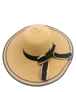Bow Straw Side-Brim Hat HA300224 LTAN JT